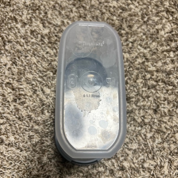 Tupperware Frosted Storage Container with Black Lid - Picture 4 of 5